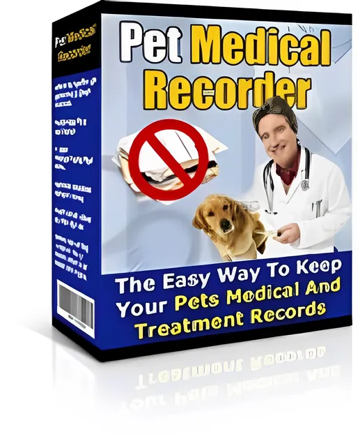 eCover representing Pet Medical Recorder Software & Scripts with Master Resell Rights