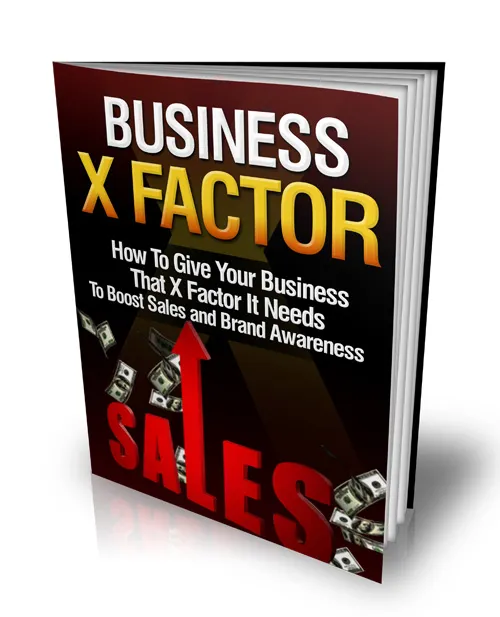 eCover representing Business X Factor eBooks & Reports with Master Resell Rights
