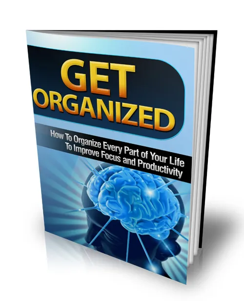 eCover representing Get Organized eBooks & Reports with Master Resell Rights