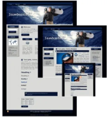 eCover representing Snowboarding - WP Theme  with Master Resell Rights