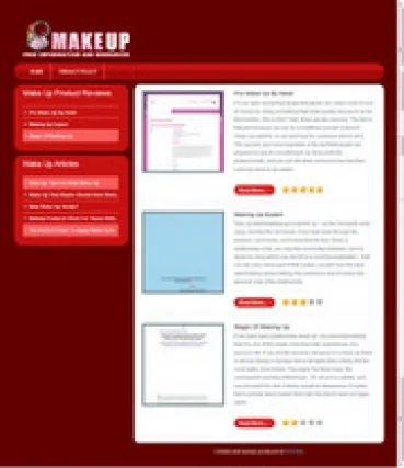 eCover representing Makeup Review Site eBooks & Reports with Private Label Rights
