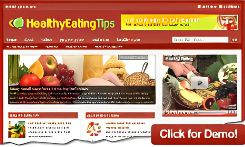 eCover representing Healthy Eating Tips Templates & Themes with Master Resell Rights