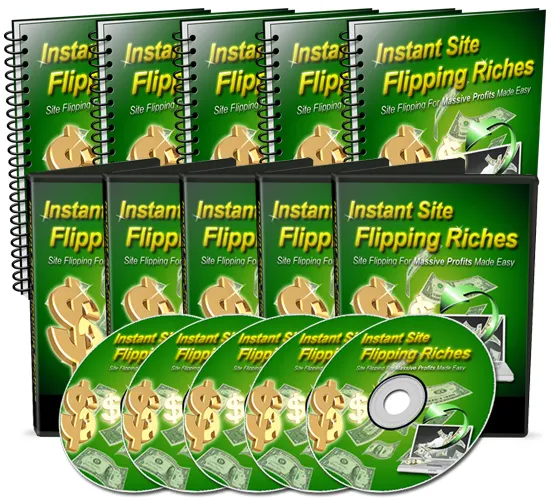 eCover representing Instant Site Flipping Riches Videos, Tutorials & Courses with Master Resell Rights