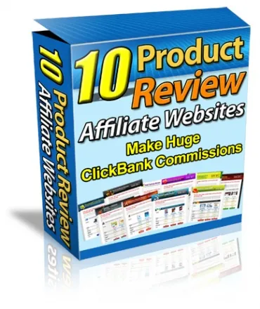 eCover representing 10 Product Review Affiliate Websites eBooks & Reports with Master Resell Rights