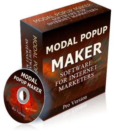 eCover representing Modal Popup Maker Software & Scripts with Master Resell Rights