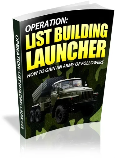 eCover representing List Building Launcher eBooks & Reports with Master Resell Rights
