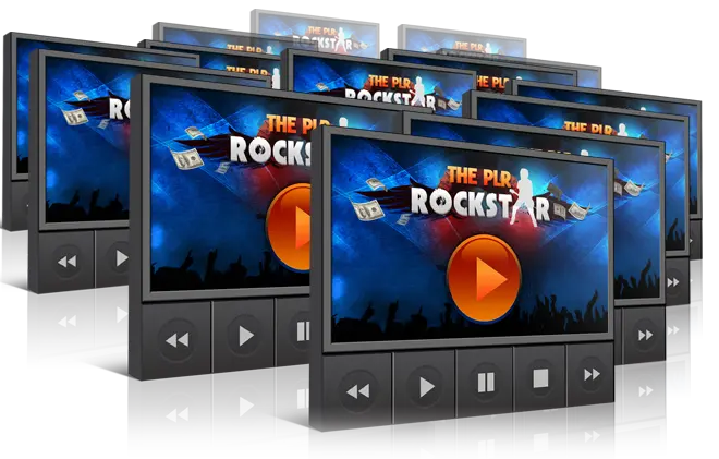 eCover representing The PLR Rockstar Videos, Tutorials & Courses with Private Label Rights