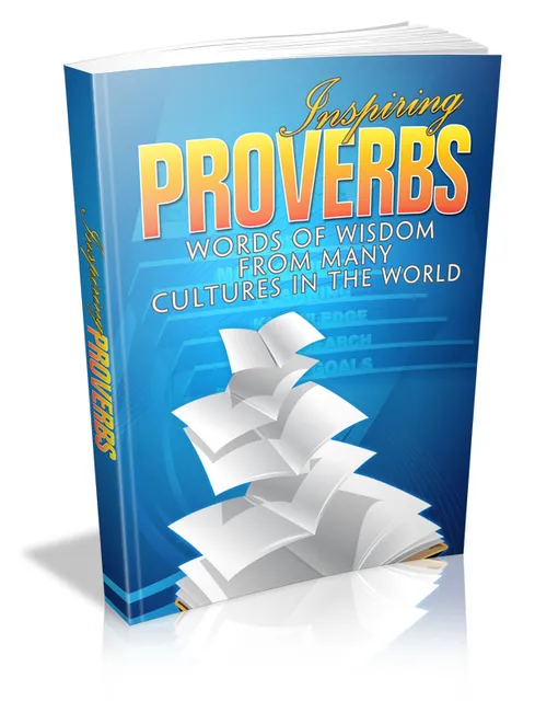 eCover representing Inspiring Proverbs eBooks & Reports with Master Resell Rights