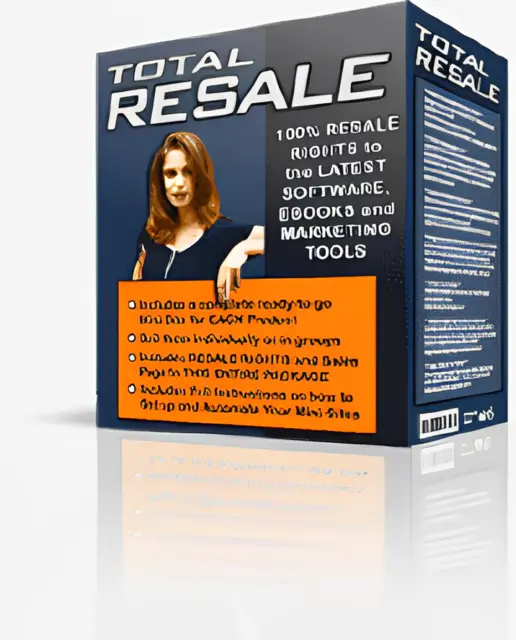 eCover representing Total Resale Package  with Master Resell Rights