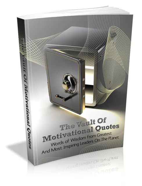 eCover representing The Vault Of Motivational Quotes eBooks & Reports with Master Resell Rights