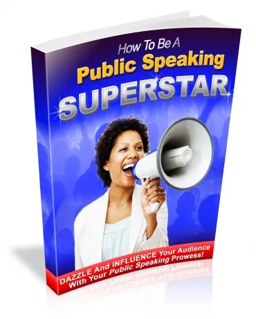 eCover representing How To Be A Public Speaking Superstar eBooks & Reports with Master Resell Rights