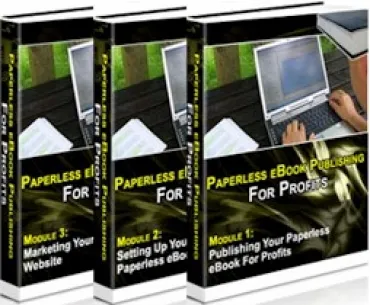 eCover representing Paperless E-Book Publishing For Profits eBooks & Reports with Master Resell Rights
