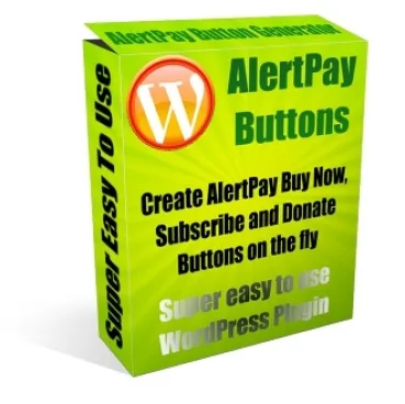 eCover representing AlertPay Buttons Plugin  with Master Resell Rights