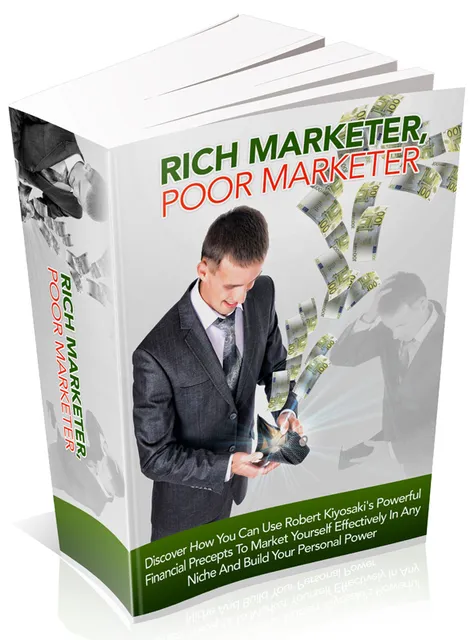 eCover representing Rich Marketer, Poor Marketer eBooks & Reports with Master Resell Rights