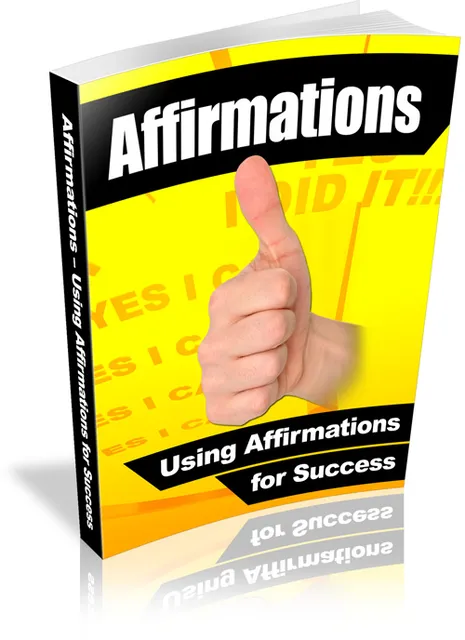eCover representing Affirmations - Using Affirmations For Success eBooks & Reports with Master Resell Rights