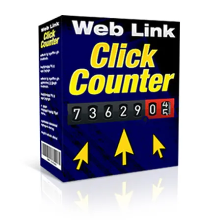 eCover representing Web Link Click Counter Software & Scripts with Master Resell Rights
