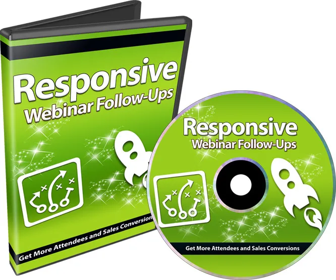 eCover representing Responsive Webinar Follow-Ups Videos, Tutorials & Courses with Private Label Rights