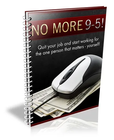 eCover representing No More 9-5 eBooks & Reports with Private Label Rights
