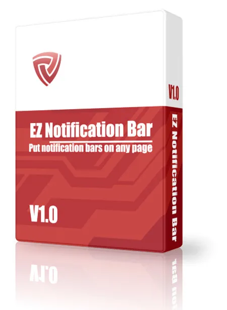 eCover representing EZ-Notification Bar Maker Software & Scripts with Master Resell Rights
