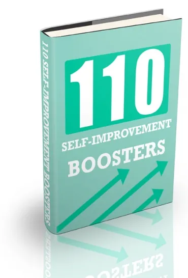 eCover representing 110 Self-Improvement Boosters eBooks & Reports with Private Label Rights