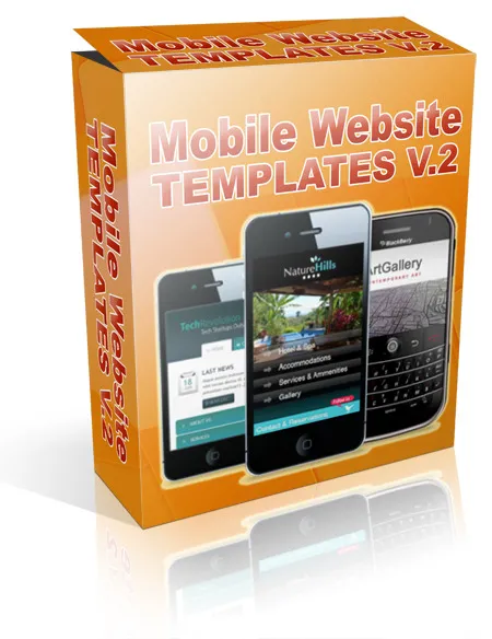 eCover representing Mobile Website Templates V2  with Master Resell Rights