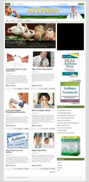 eCover representing Asthma PLR Niche Blog  with Private Label Rights