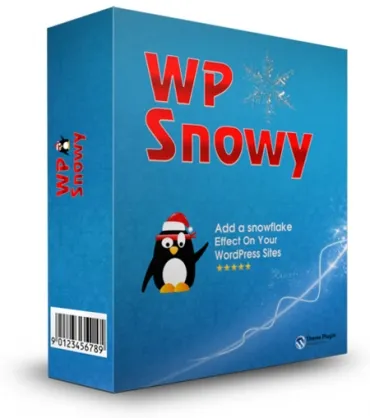 eCover representing WP Snowy Plugin  with Master Resell Rights