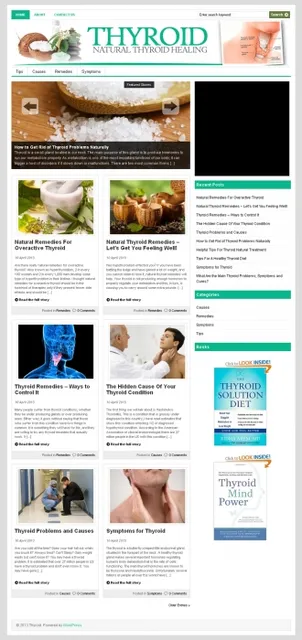 eCover representing Thyroid Natural Thyroid Healing Niche Blog  with Private Label Rights