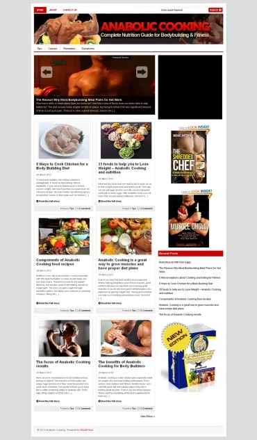 eCover representing Anabolic Cooking Templates & Themes with Private Label Rights