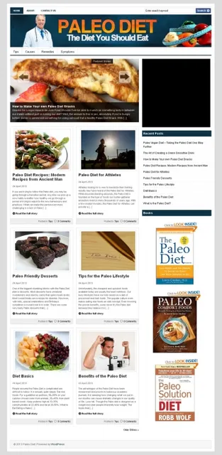 eCover representing Paleo Diet PLR Niche Blog  with Private Label Rights