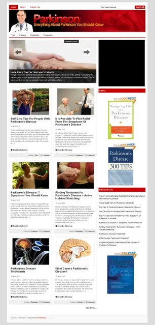 eCover representing Parkinson PLR Niche Blog  with Private Label Rights
