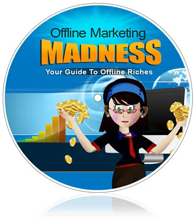 eCover representing Offline Marketing Madness eBooks & Reports with Master Resell Rights