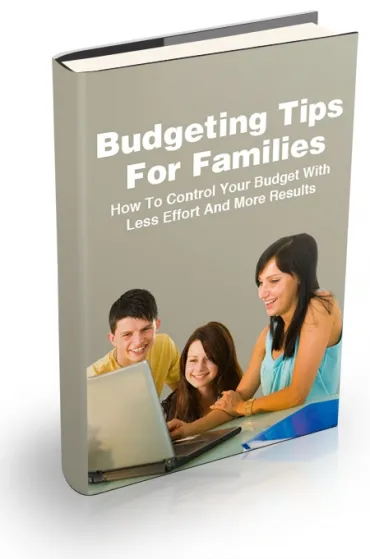 eCover representing Budgeting Tips For Families eBooks & Reports with Master Resell Rights