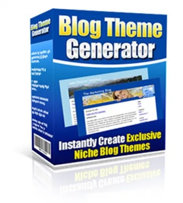 eCover representing Blog Theme Generator  with Master Resell Rights