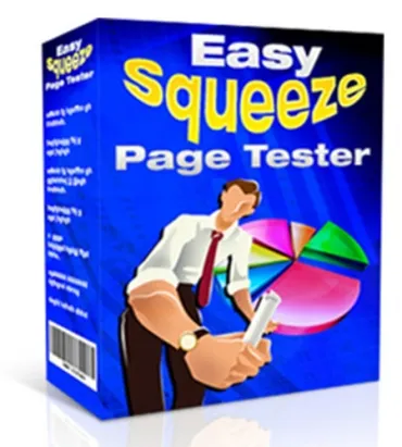 eCover representing Easy Squeeze Page Tester  with Master Resell Rights