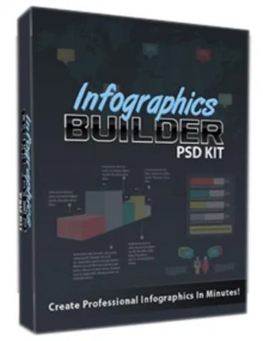 eCover representing Infographics Builder PSD Kit  with Personal Use Rights