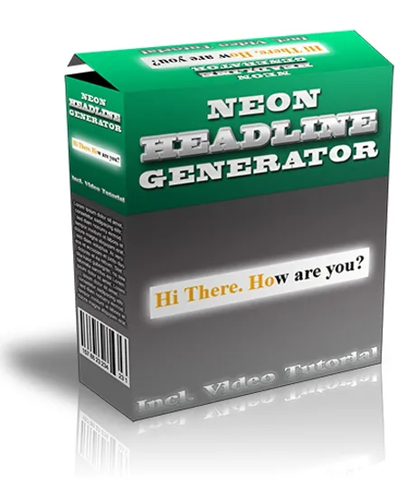 eCover representing Neon Headline Generator Videos, Tutorials & Courses with Master Resell Rights