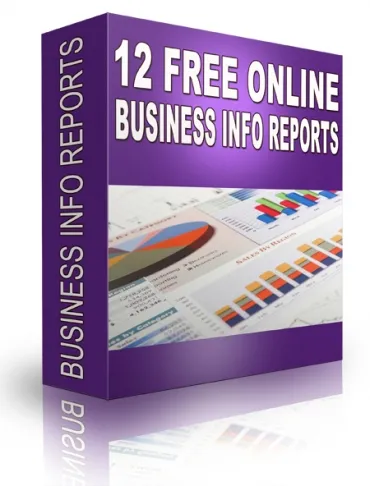 eCover representing 12 Free Online Business Info Reports eBooks & Reports with Private Label Rights