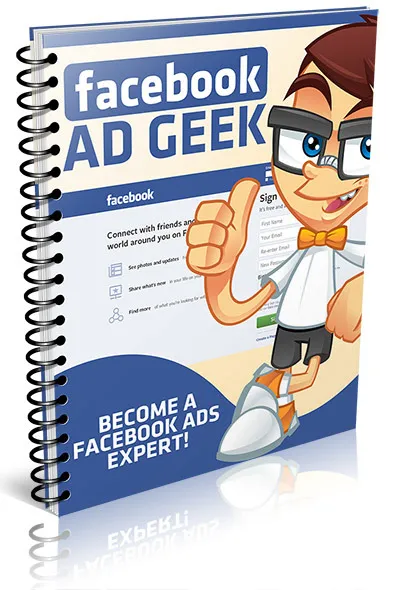 eCover representing Facebook Ad Geek eBooks & Reports with Private Label Rights