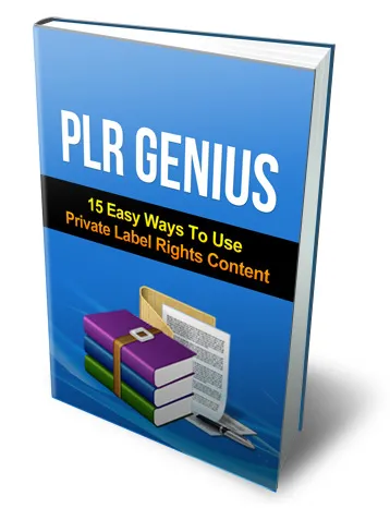 eCover representing PLR Genius eBooks & Reports with Master Resell Rights