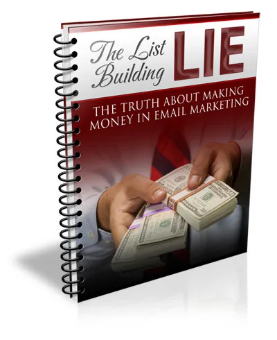 eCover representing List Building Lie eBooks & Reports with Private Label Rights