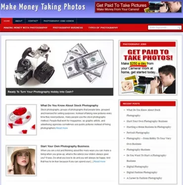 eCover representing Make Money From Photography Blog  with Personal Use Rights