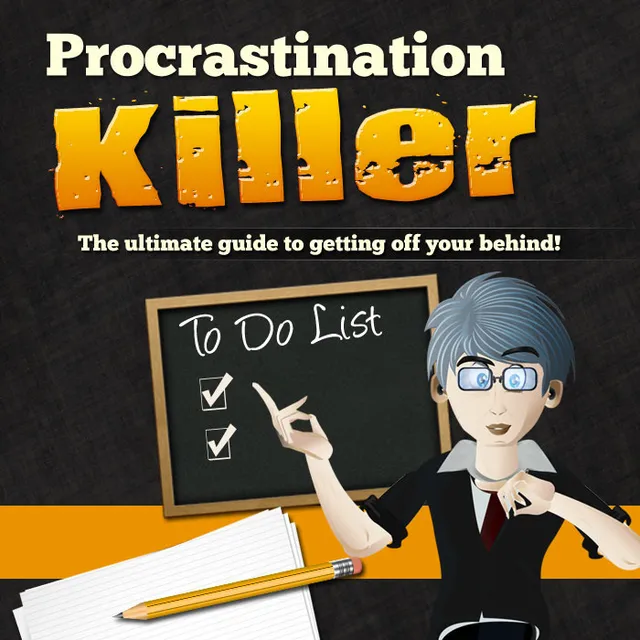 eCover representing Procrastination Killer eBooks & Reports with Master Resell Rights