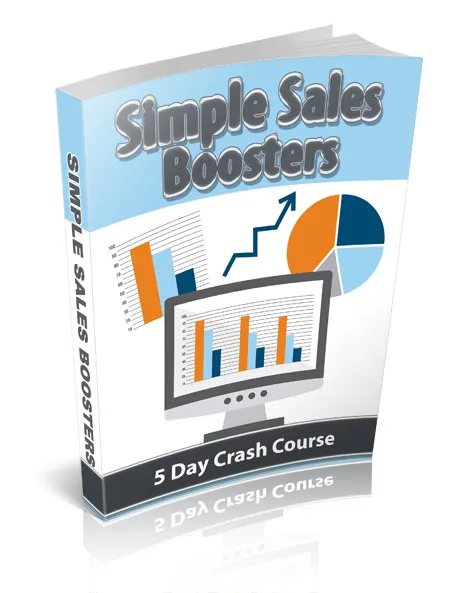 eCover representing Simple Sales Boosters eCourse eBooks & Reports with Private Label Rights