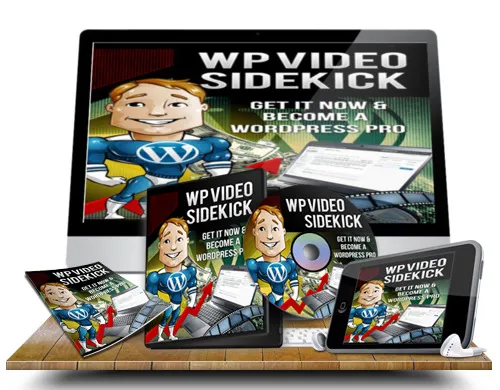 eCover representing WP Video Sidekick Videos, Tutorials & Courses with Master Resell Rights