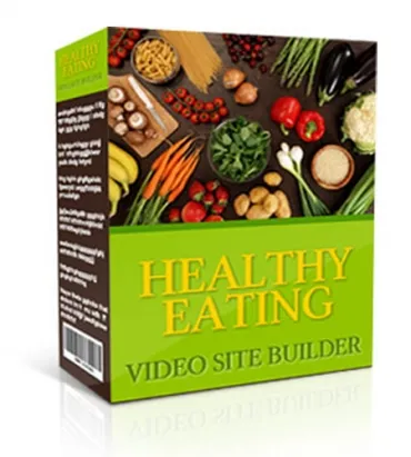eCover representing Healthy Eating Video Site Builder  with Master Resell Rights