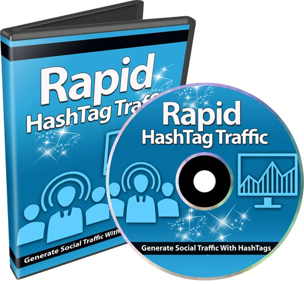 eCover representing Rapid HashTag Traffic Videos, Tutorials & Courses with Private Label Rights