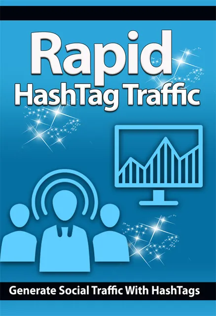 eCover representing Rapid HashTag Traffic Videos, Tutorials & Courses with Private Label Rights