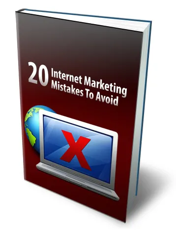 eCover representing 20 Internet Marketing Mistakes To Avoid eBooks & Reports with Master Resell Rights