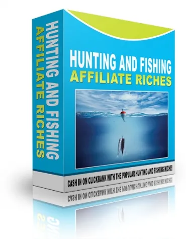 eCover representing Hunting And Fishing Affiliate Riches eBooks & Reports/Videos, Tutorials & Courses with Master Resell Rights